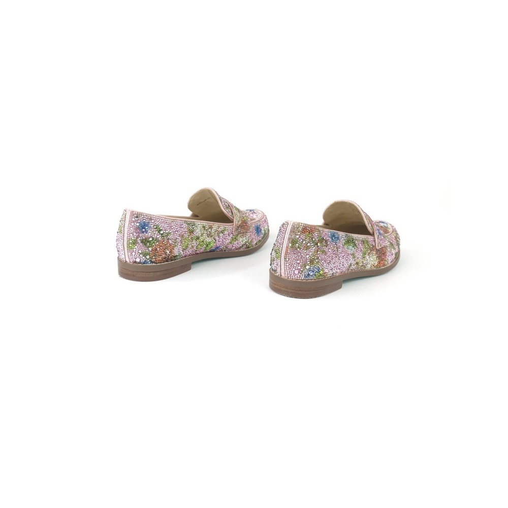 Betsey Johnson Women's 9.5M Aron Floral Bejeweled Rhinestone Penny Loafers - Picture 5 of 8